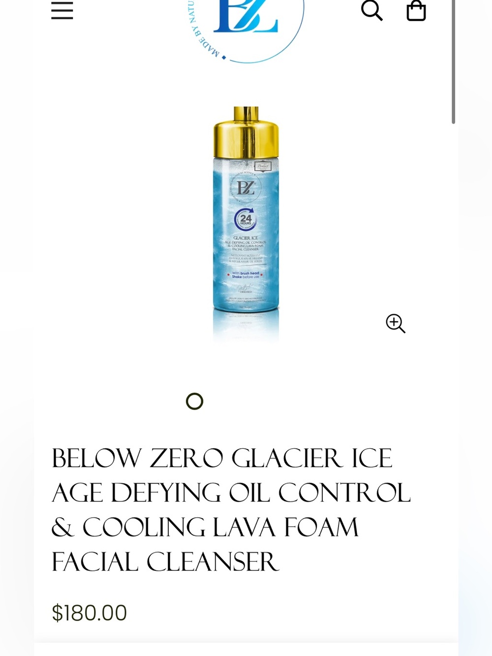 Glacier Ice Age-Defying Oil Control Cooling Facial Cleanser - Blue $180 MSRP
